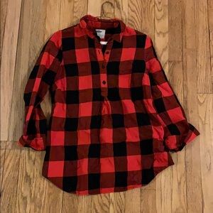 Buffalo check maternity shirt